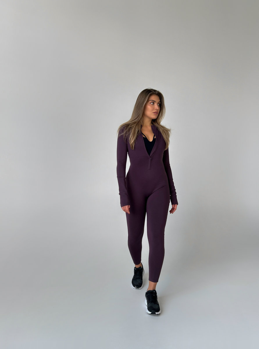 Комбинезон утепленный на молнии полной длины с длинными рукавами