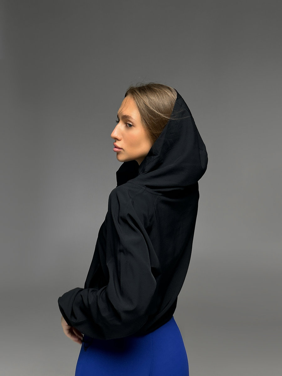 Олимпийка на полузамке с капюшоном