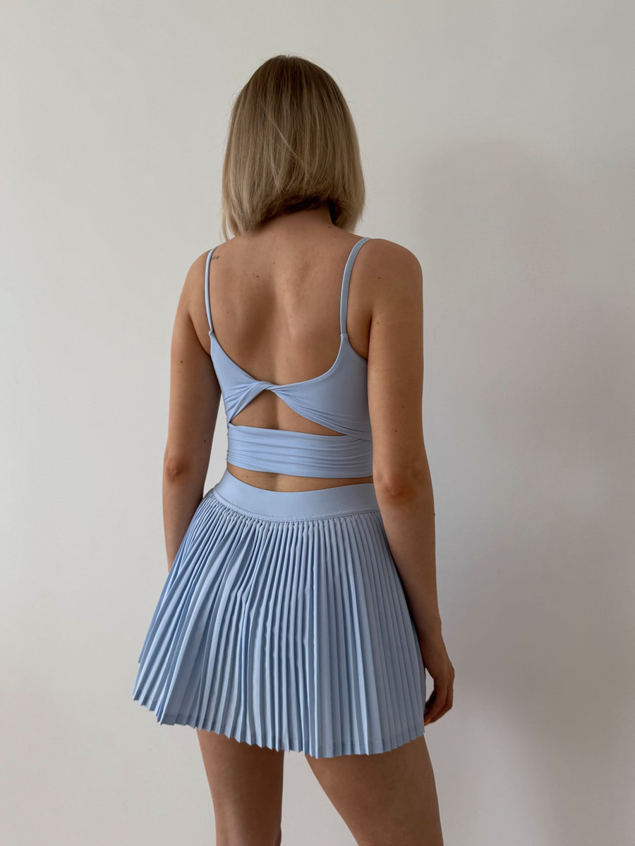 Спортивная юбка-шорты плиссе с поясом-резинкой