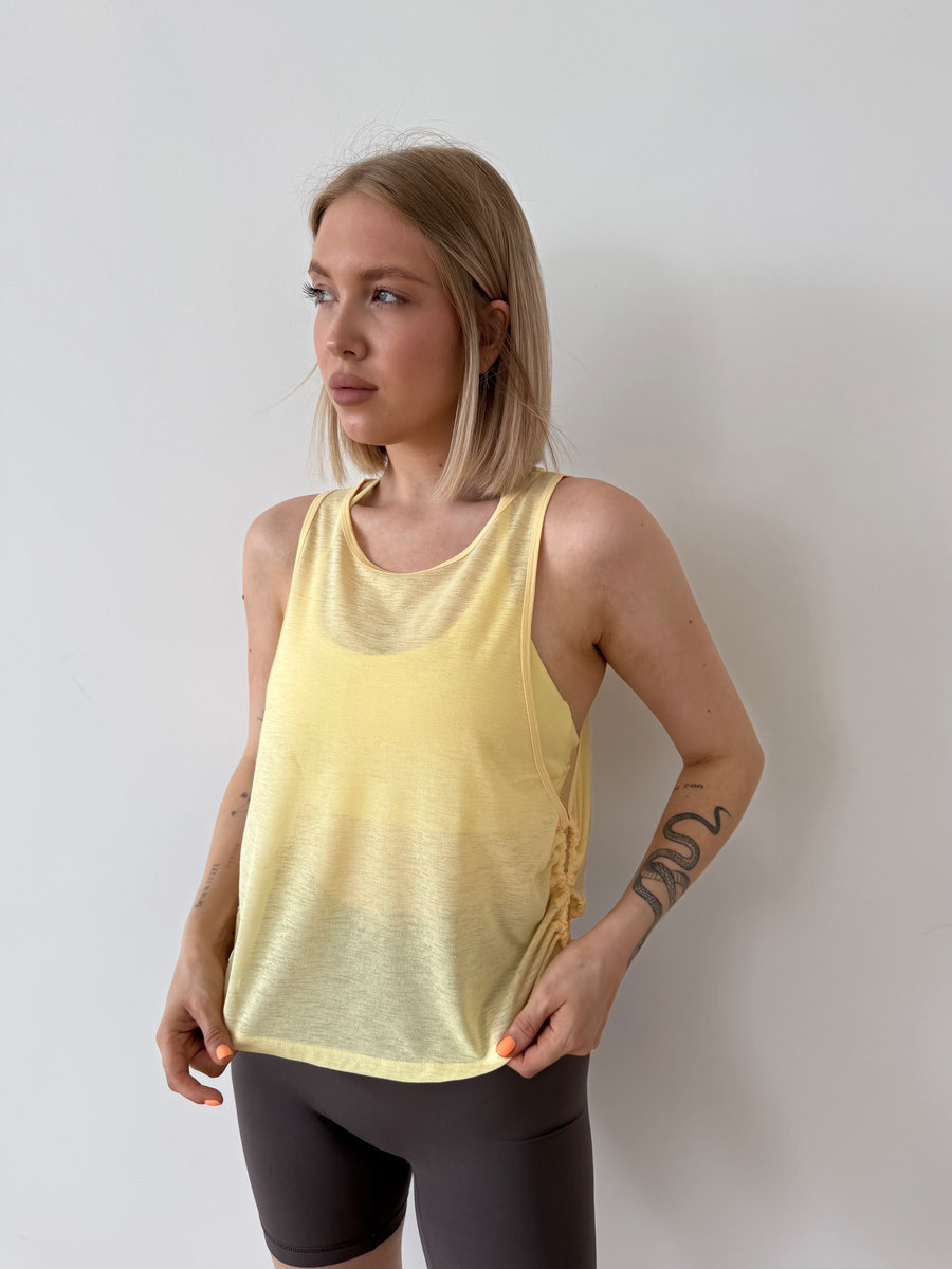 Майка полупрозрачная с завязками по бокам