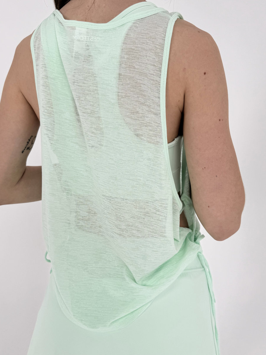 Майка полупрозрачная с завязками по бокам