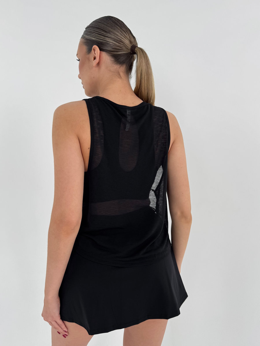 Майка полупрозрачная с завязками по бокам