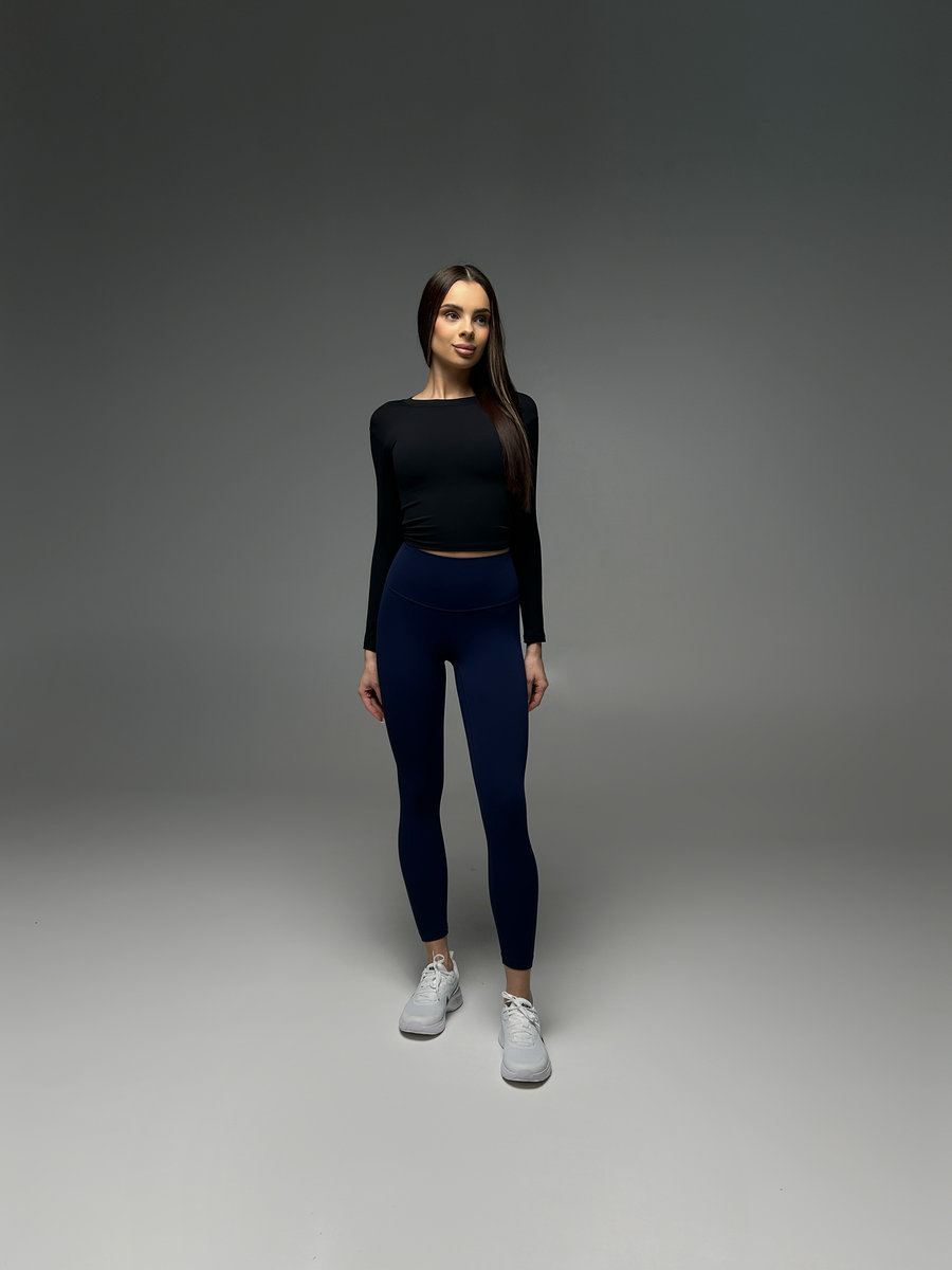 Классические леггинсы с потайным карманом на пояснице (Ультравысокая посадка)