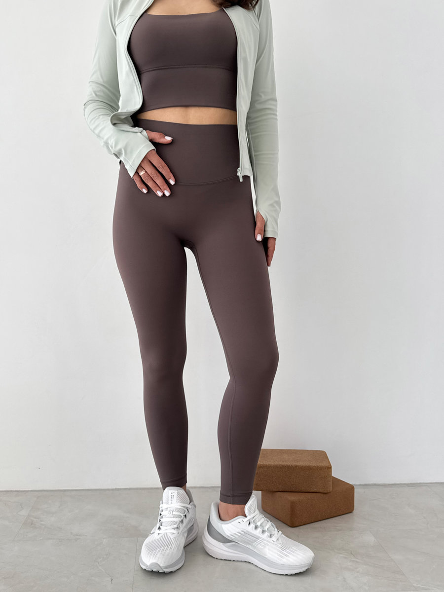 Классические леггинсы с потайным карманом на пояснице (Ультравысокая посадка)