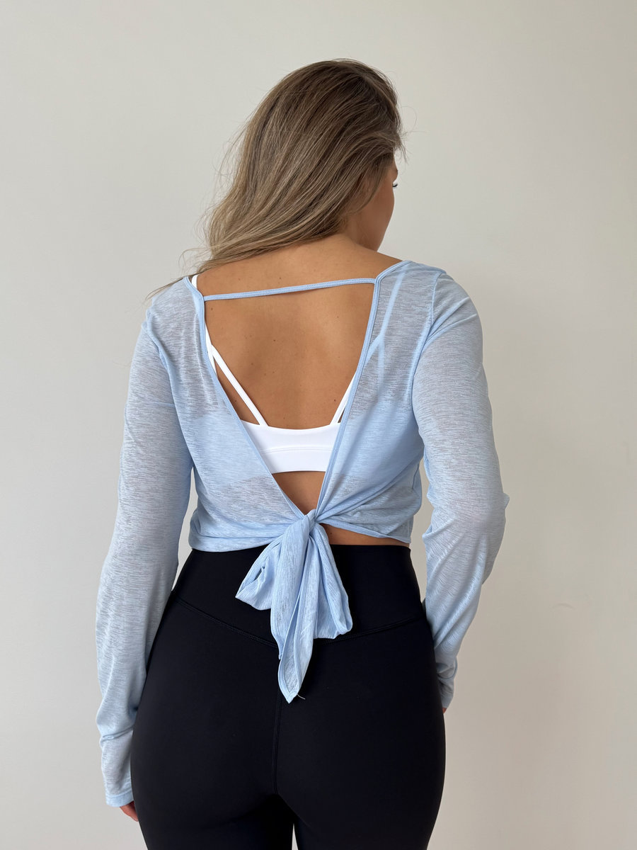 Лонгслив полупрозрачный с открытой спиной