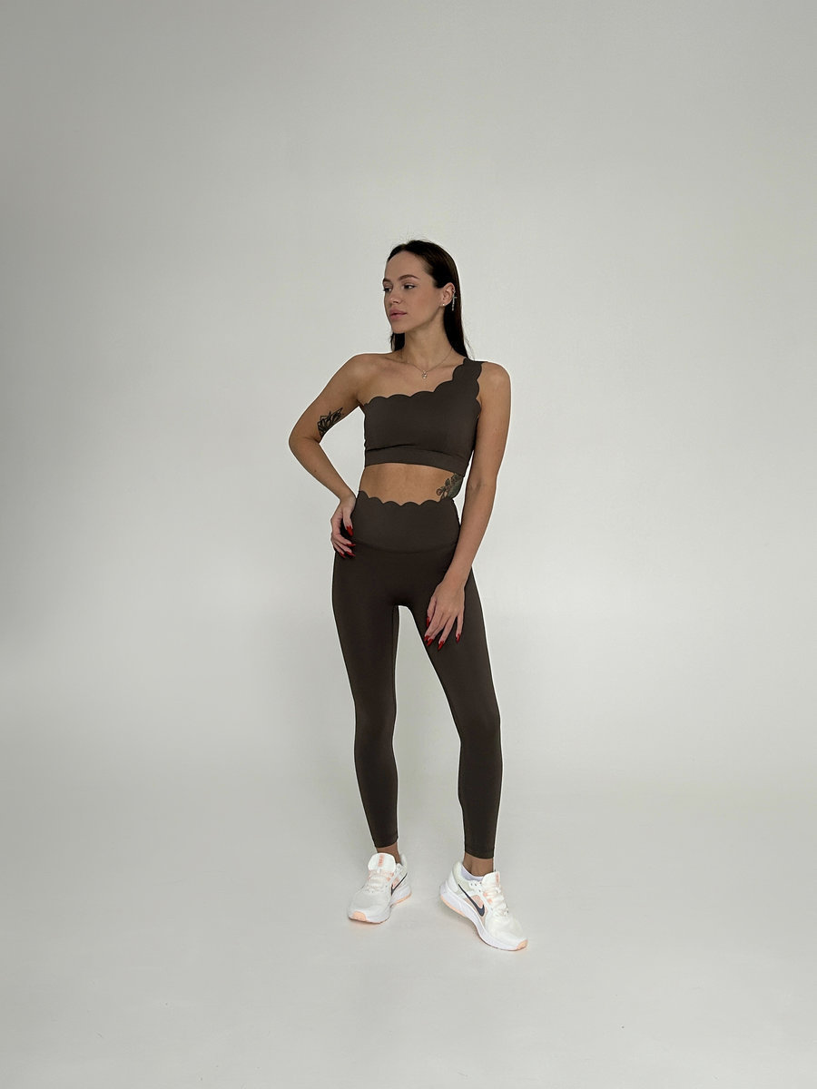 Леггинсы с ажурным поясом (Высокая посадка)