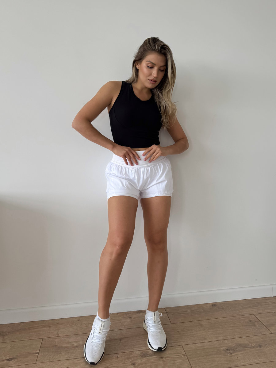 Топ удлиненный в рубчик с широкими бретелями (Без застежки)