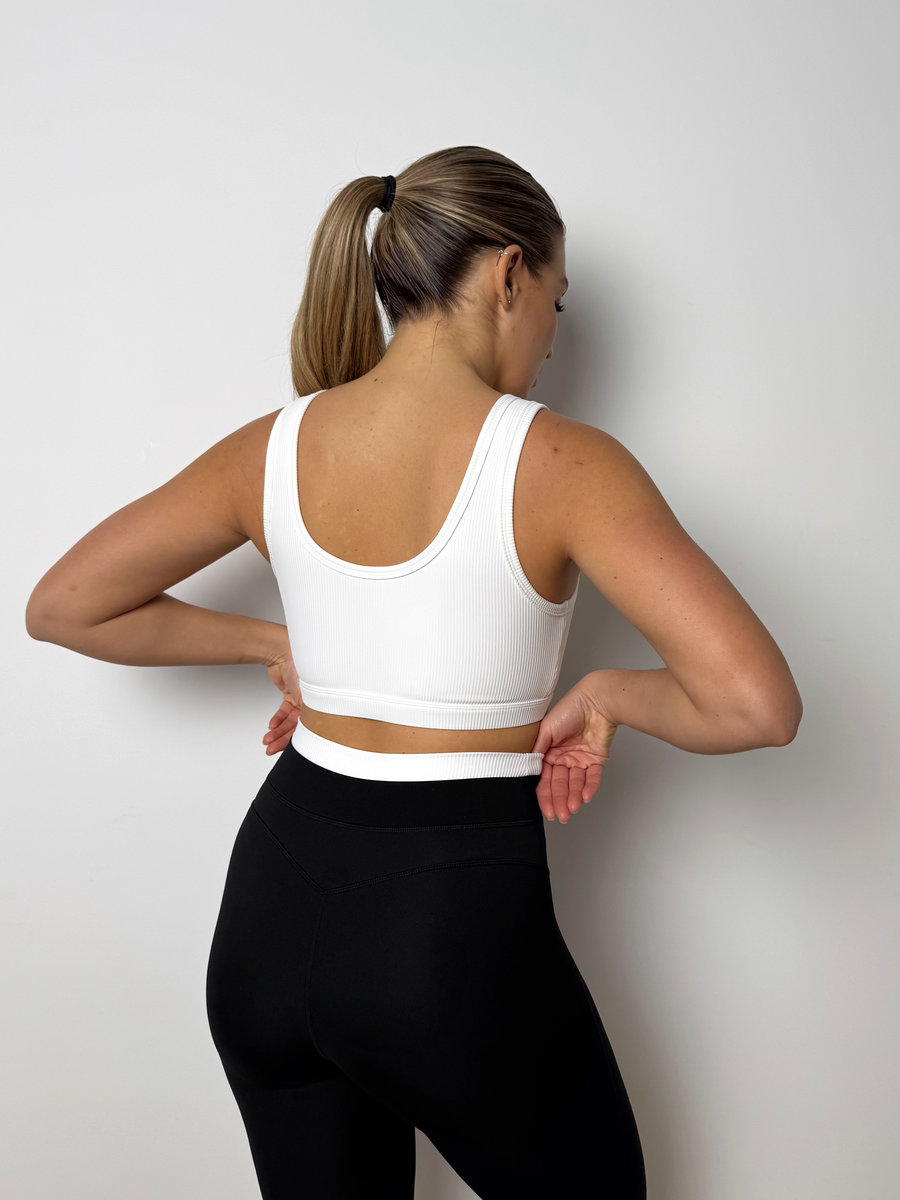 Лосины гладкие с поясом в рубчик DUO TEXTURE