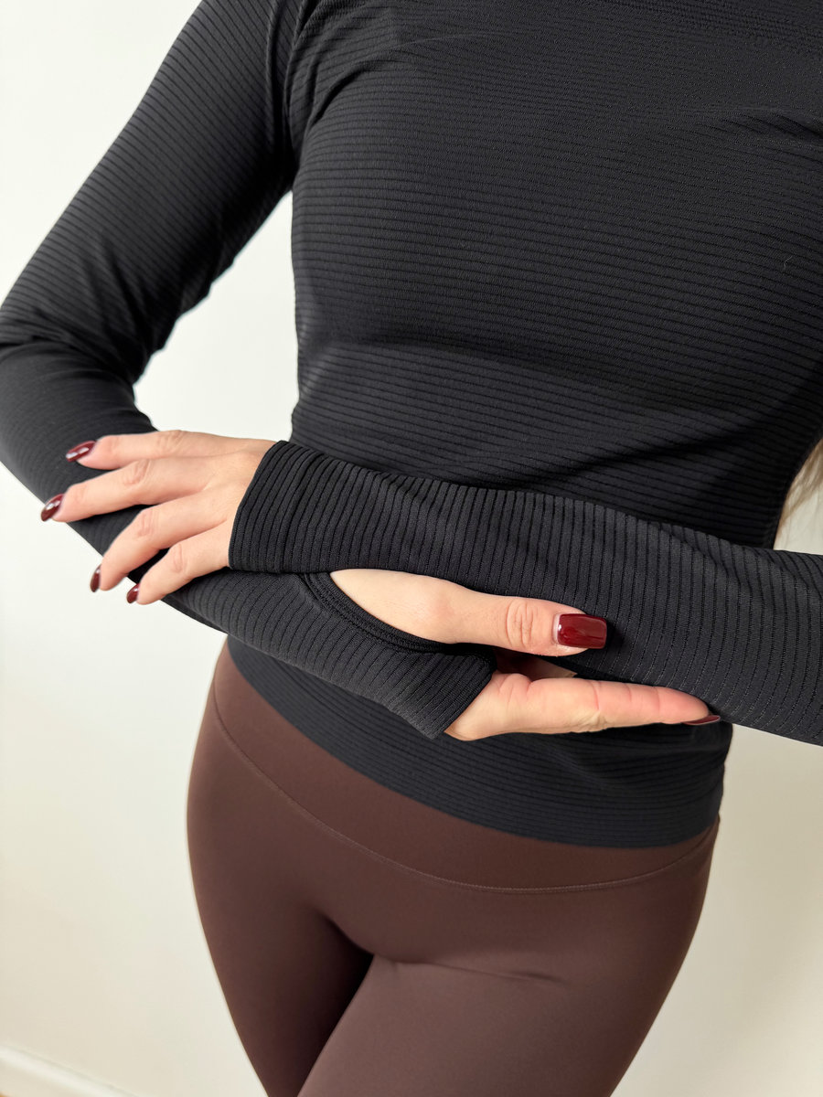 Лонгслив фактурный с рукавом реглан