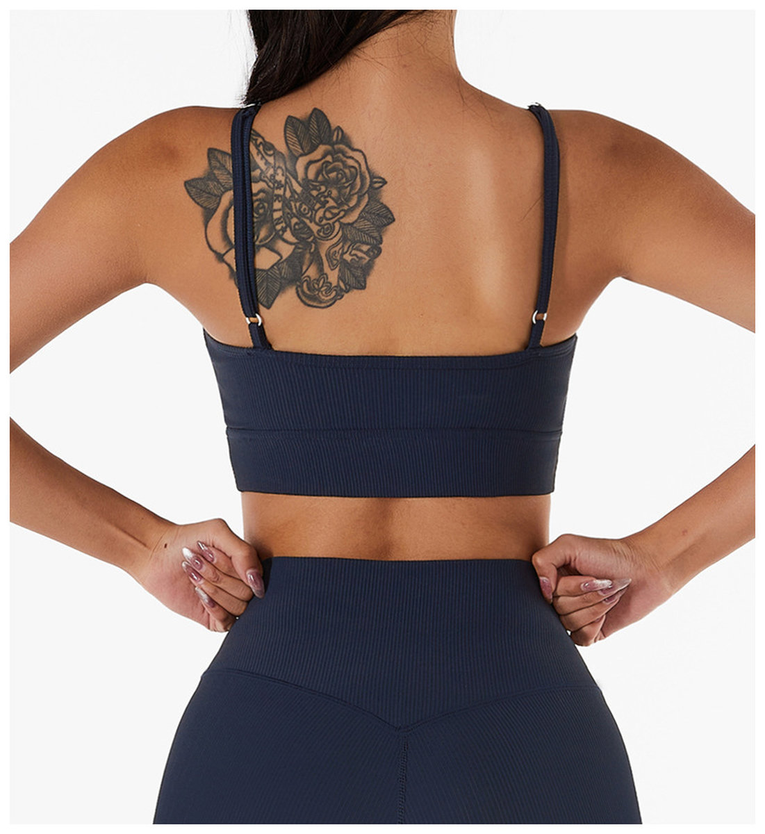 Бра в рубчик на тонких регулируемых бретелях (Без застежки)