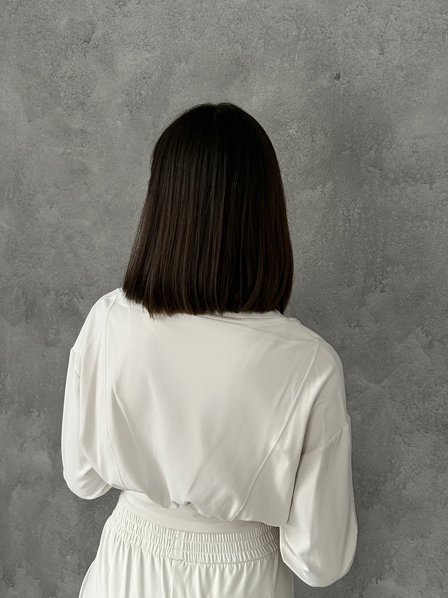 Олимпийка на замке укороченного кроя