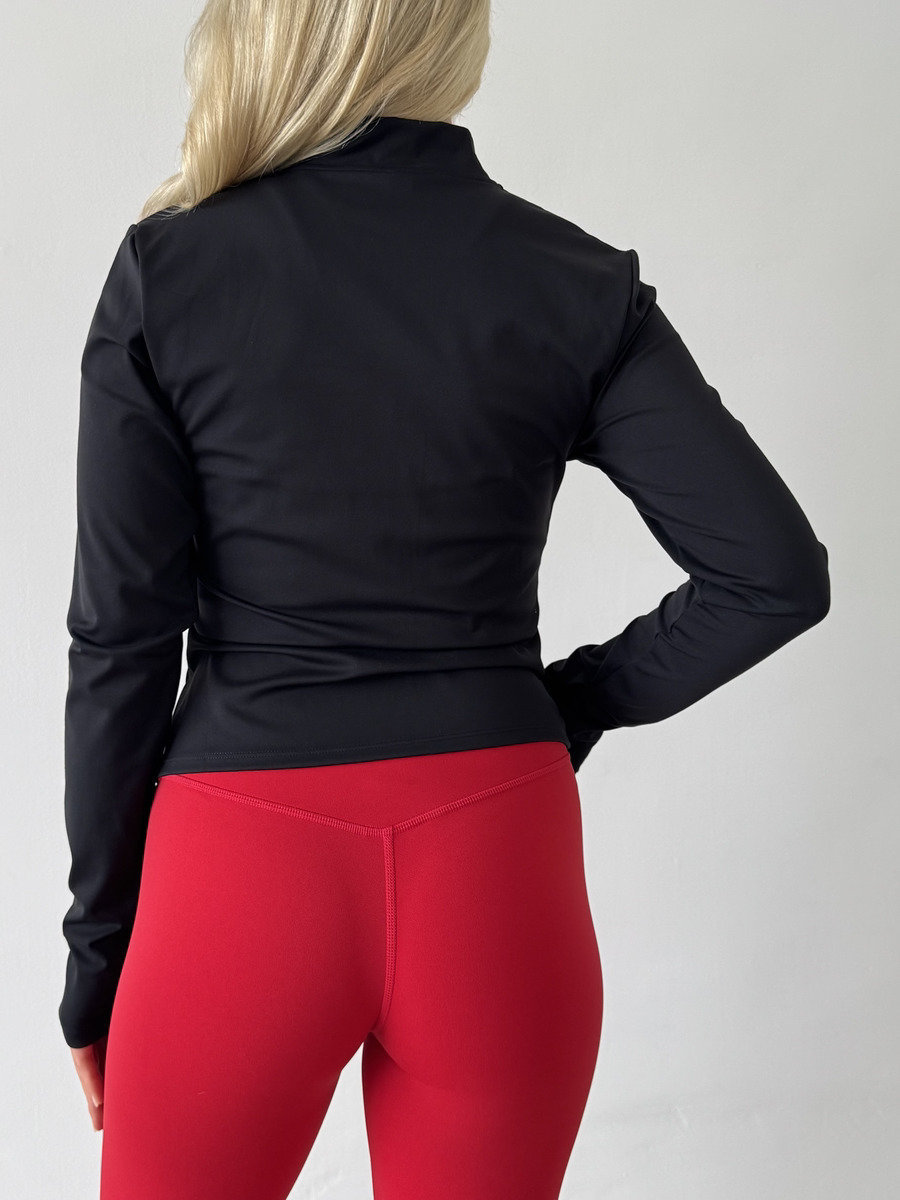 Спортивный рашгард средней длины на молнии спереди