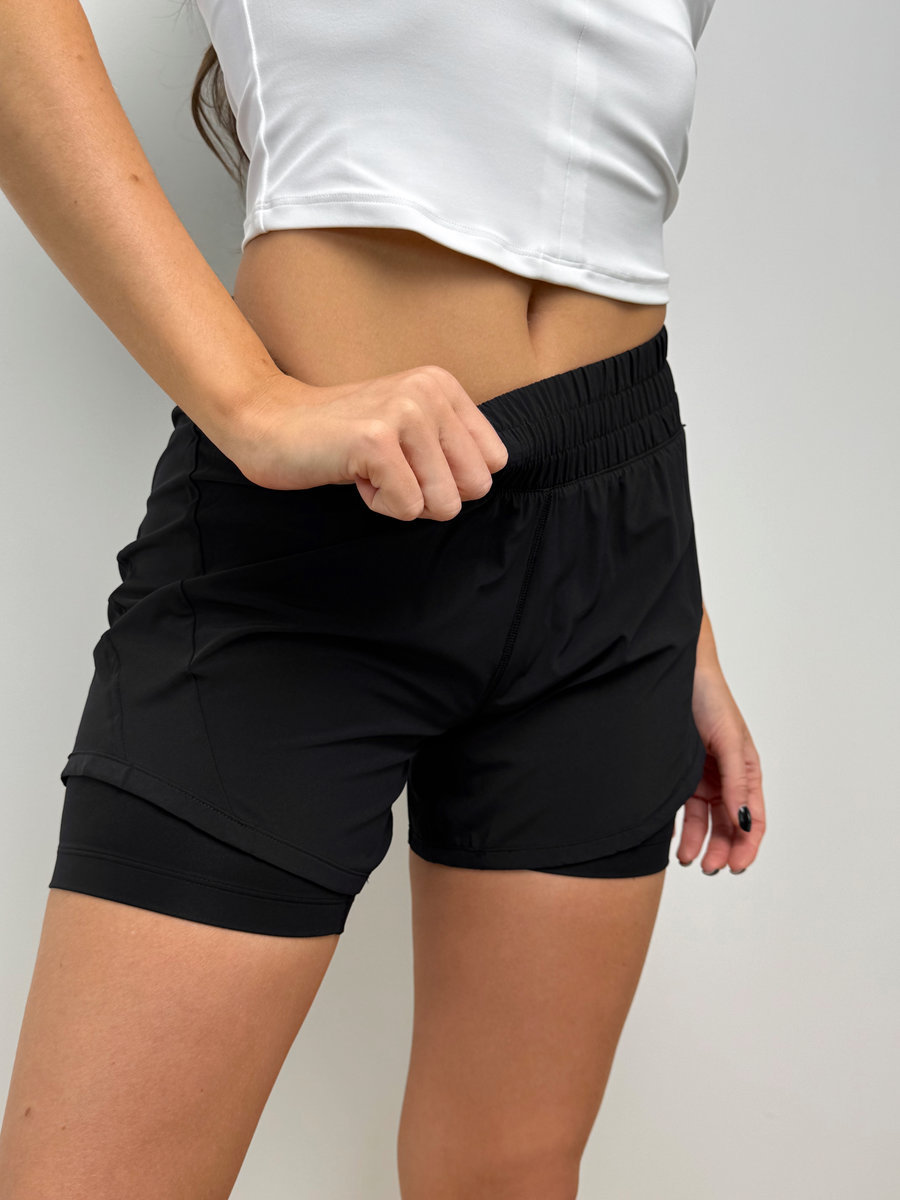 Спортивные шорты с удлиненным подшортником