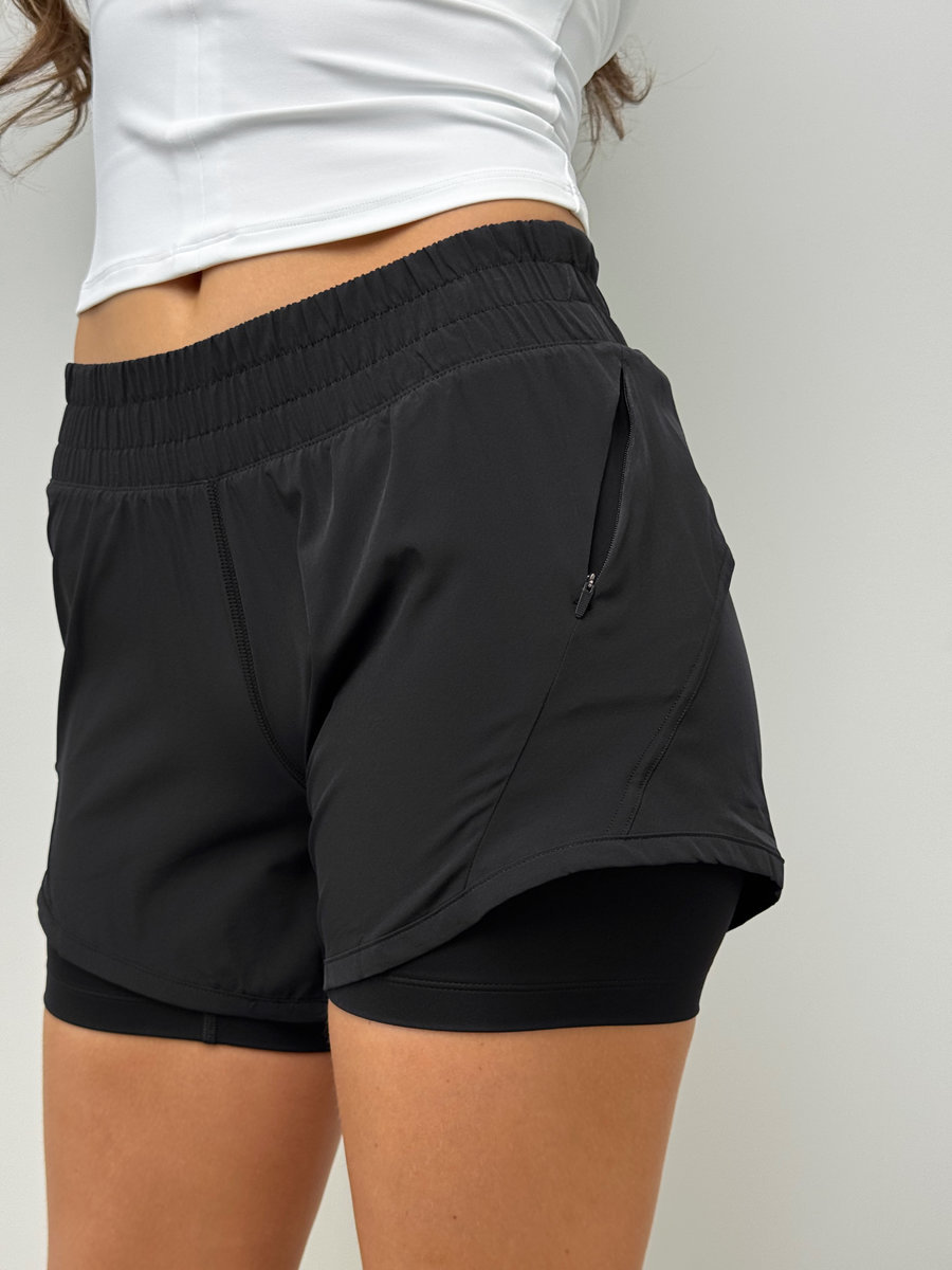 Спортивные шорты с удлиненным подшортником