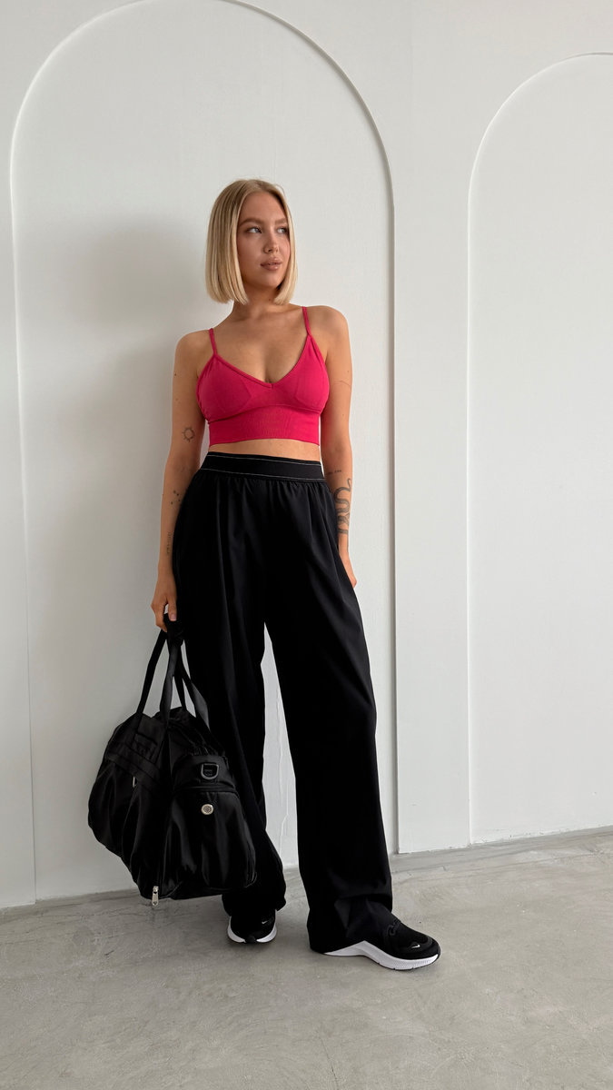 Спортивная сумка с отделением под обувь черная