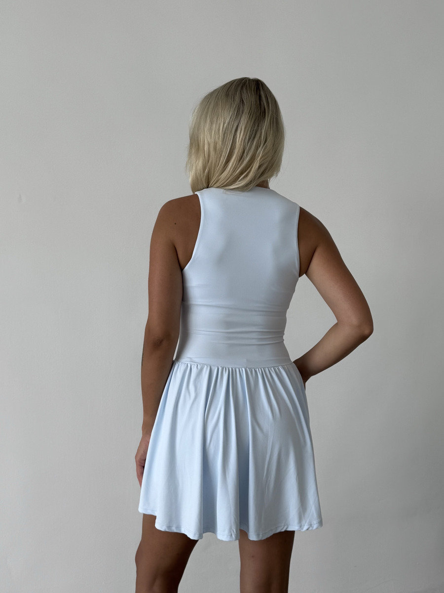 Комбинезон на молнии с юбкой-шортами