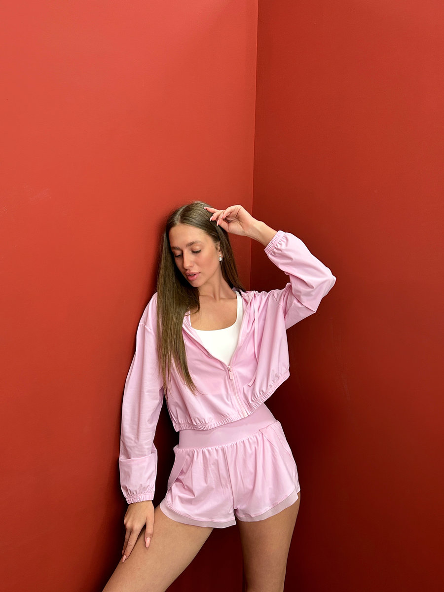 Шорты спортивные с декором из сеточкой