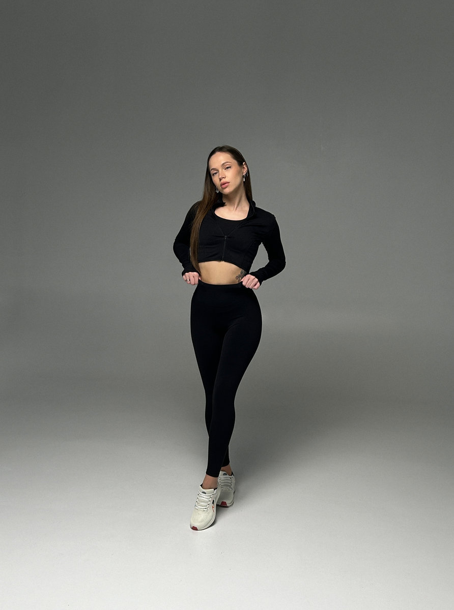 Классические лосины с V-образным швом и подчеркнутыми ягодицах (Высокая посадка)