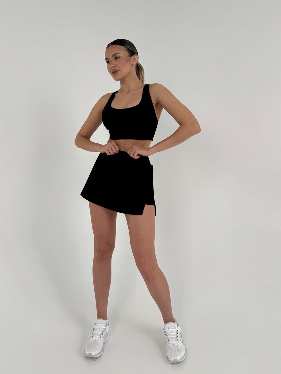 Спортивный топ с хорошей поддержкой, вырезом-капелькой на спине (Без застежки)