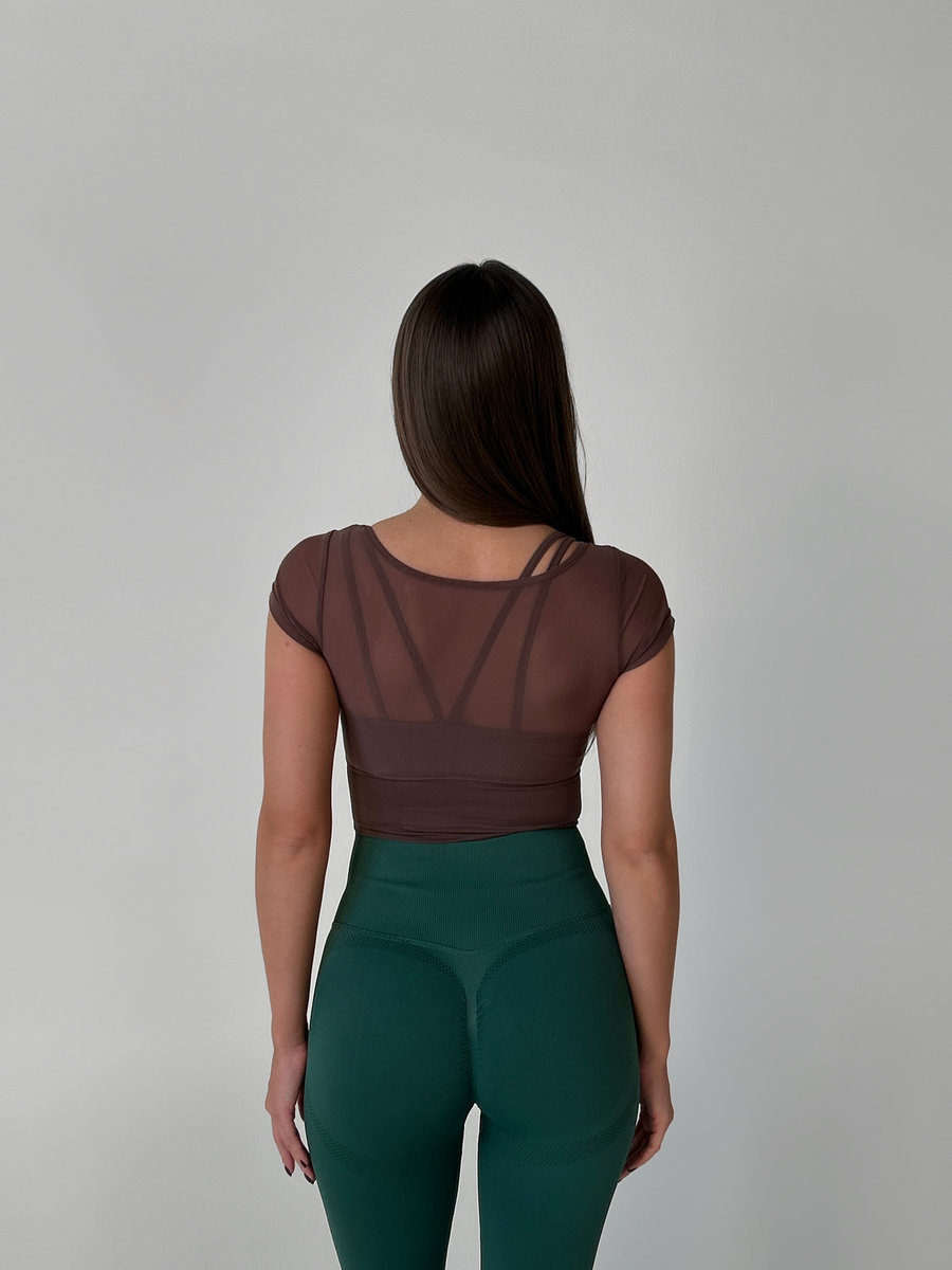 Спортивная футболка из сеточки двухслойная