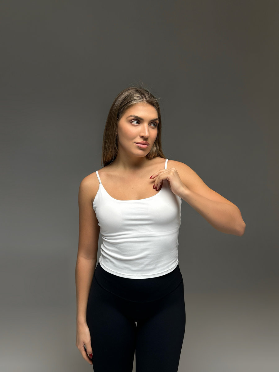 Топ удлиненный c тонкими бретелями (Без застежки)