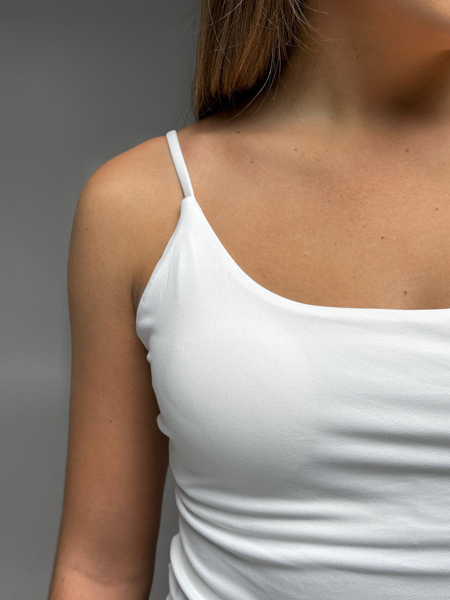 Топ удлиненный c тонкими бретелями (Без застежки)