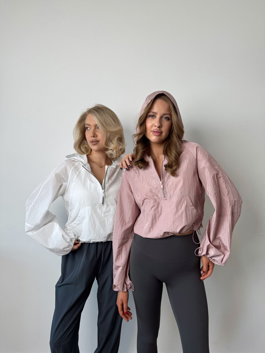 Олимпийка укороченная с капюшоном