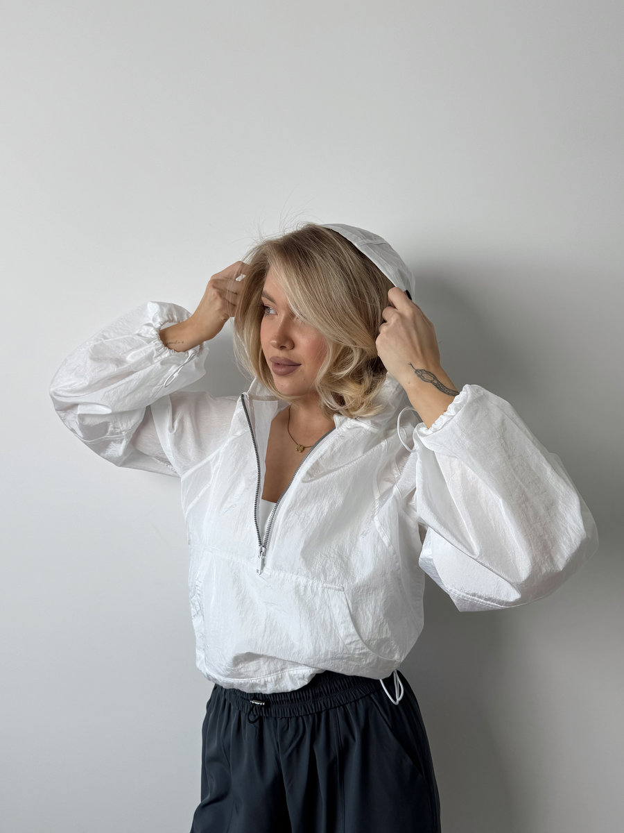 Олимпийка укороченная с капюшоном