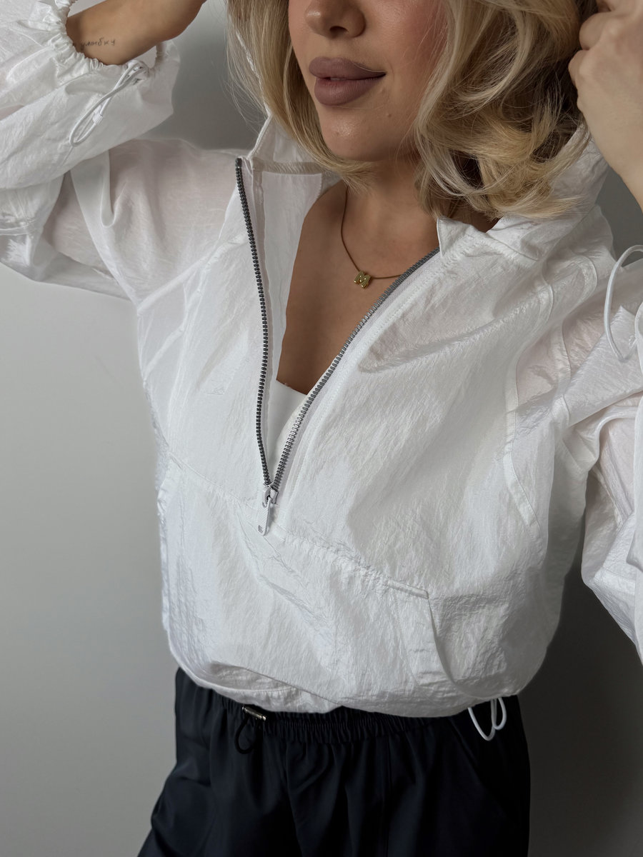 Олимпийка укороченная с капюшоном