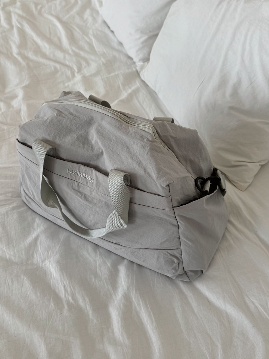 Трапециевидная женская сумка  (серая)