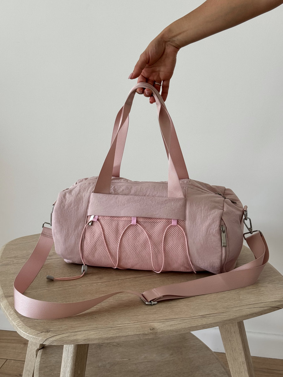 Компактная спортивная сумка для фитнеса (Розовая)