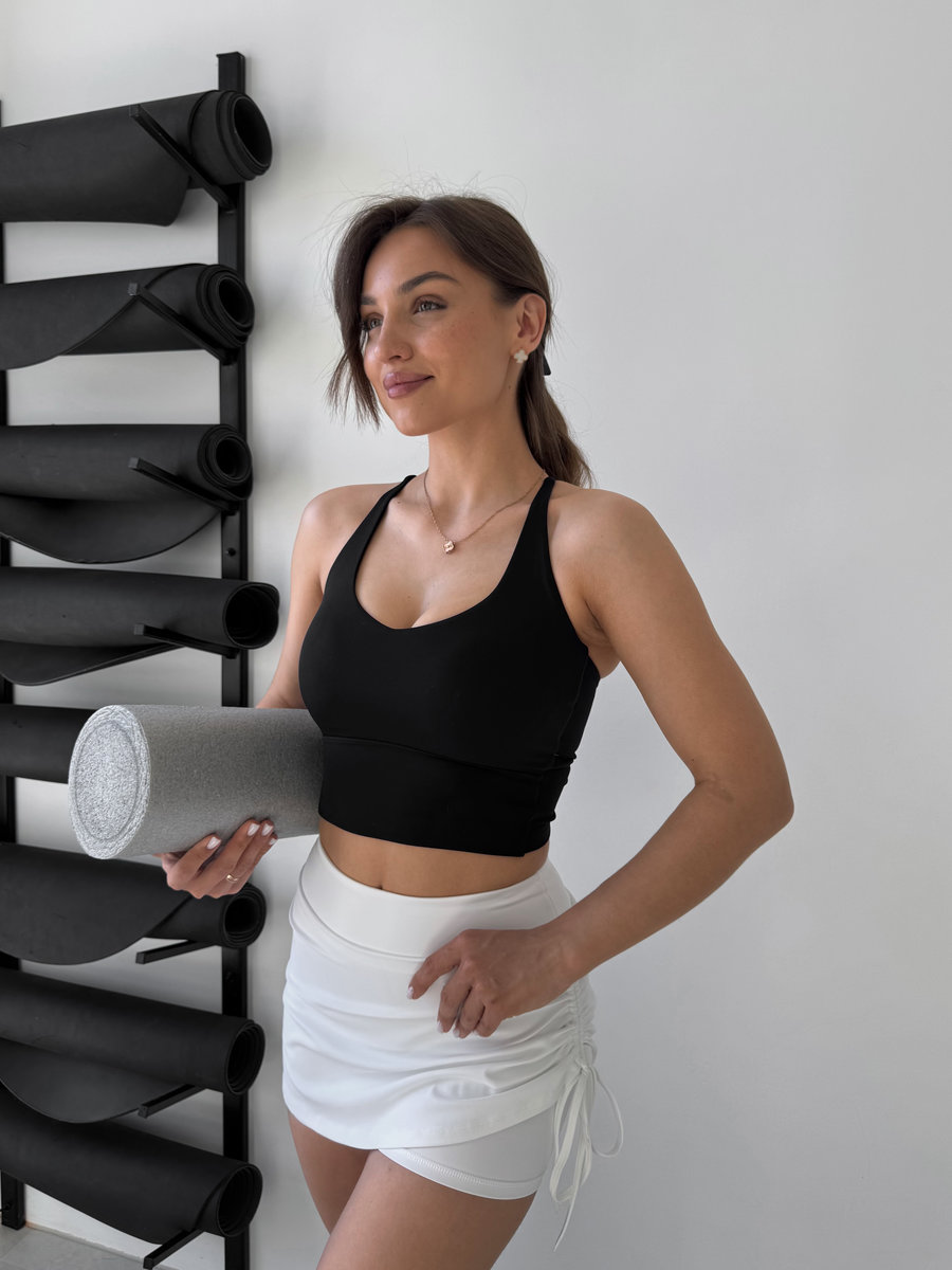 Спортивный удлиненный топ Back Cross (Без застежки)