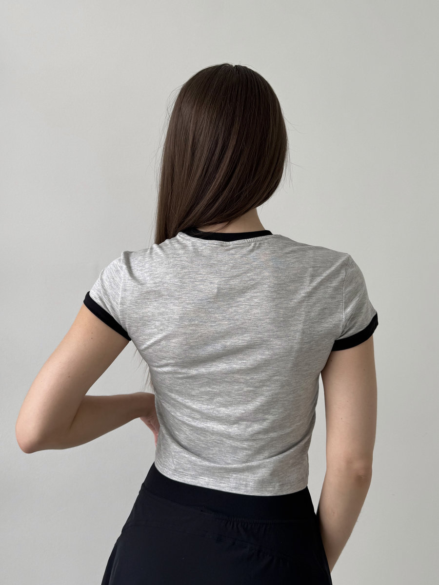 Спортивная футболка c контрастными рукавами и горловиной Contrast Trim Tee