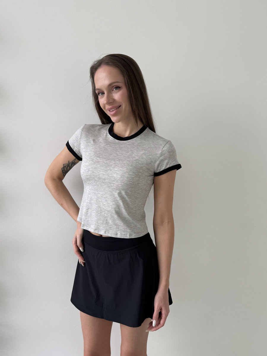 Спортивная футболка c контрастными рукавами и горловиной Contrast Trim Tee