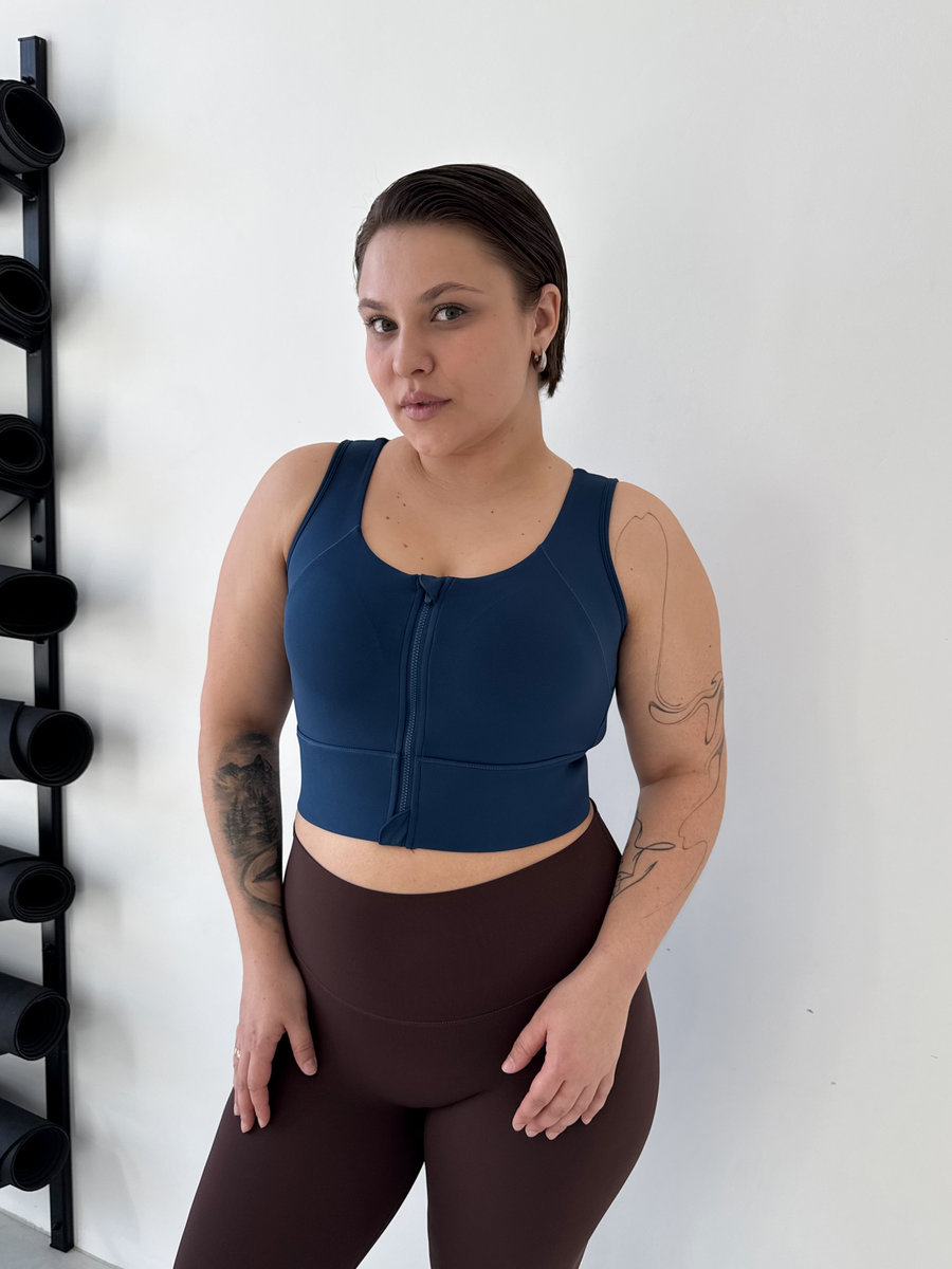 Бра с молнией на груди Full Support Zip