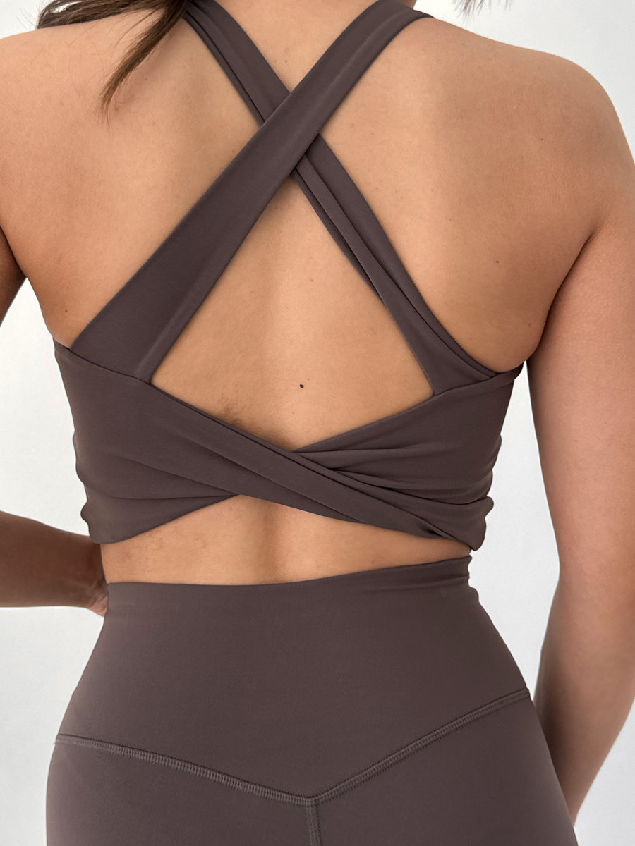 Удлиненный топ Twisted Support для фитнеса (Без застежки)