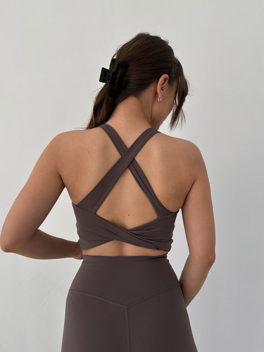 Удлиненный топ Twisted Support для фитнеса (Без застежки)