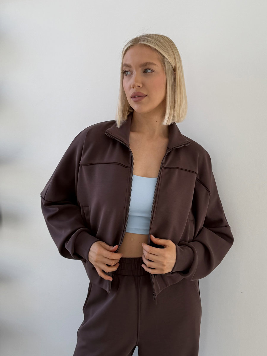 Толстовка на молнии Soft Comfort с воротником-стойкой из модала