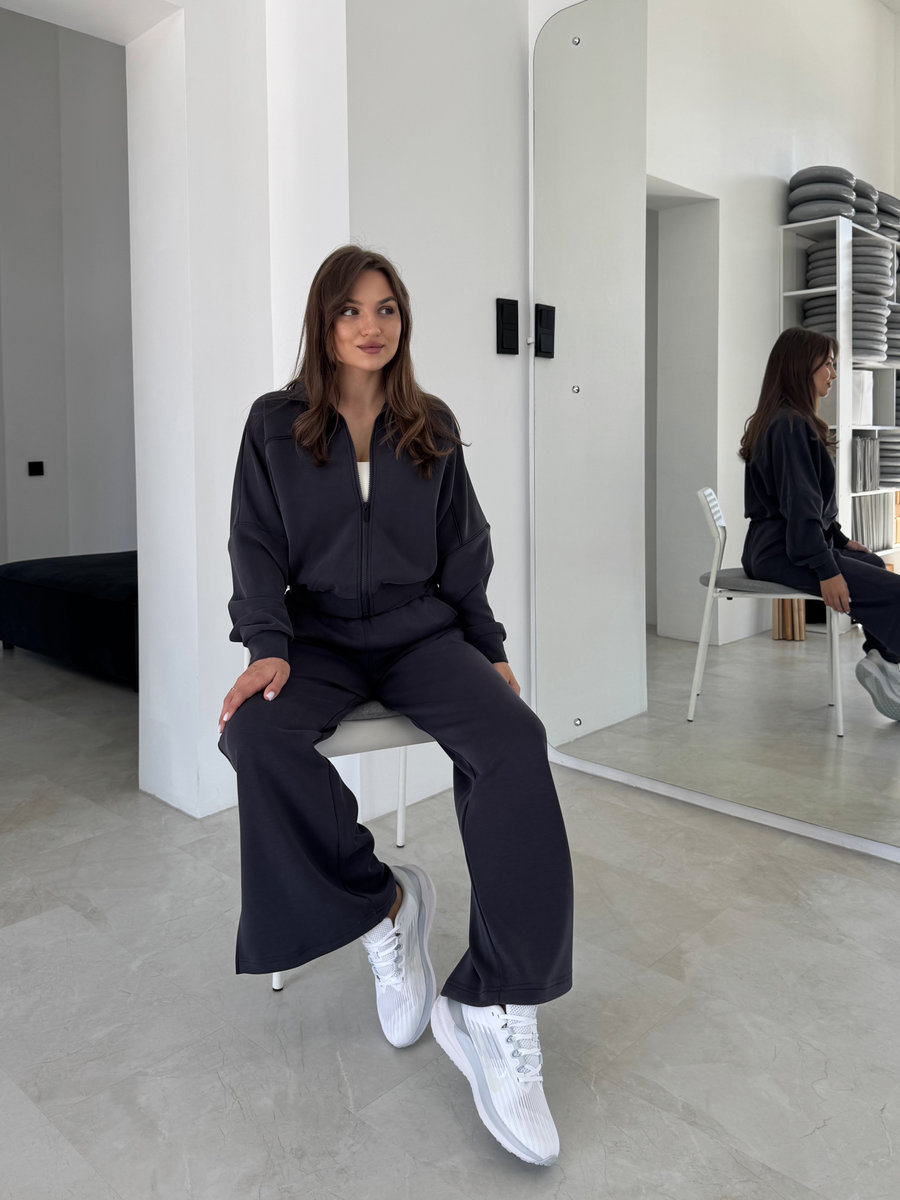 Толстовка на молнии Soft Comfort с воротником-стойкой из модала