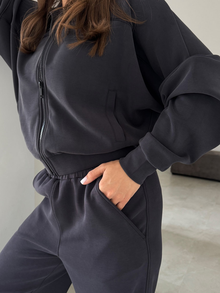 Толстовка на молнии Soft Comfort с воротником-стойкой из модала