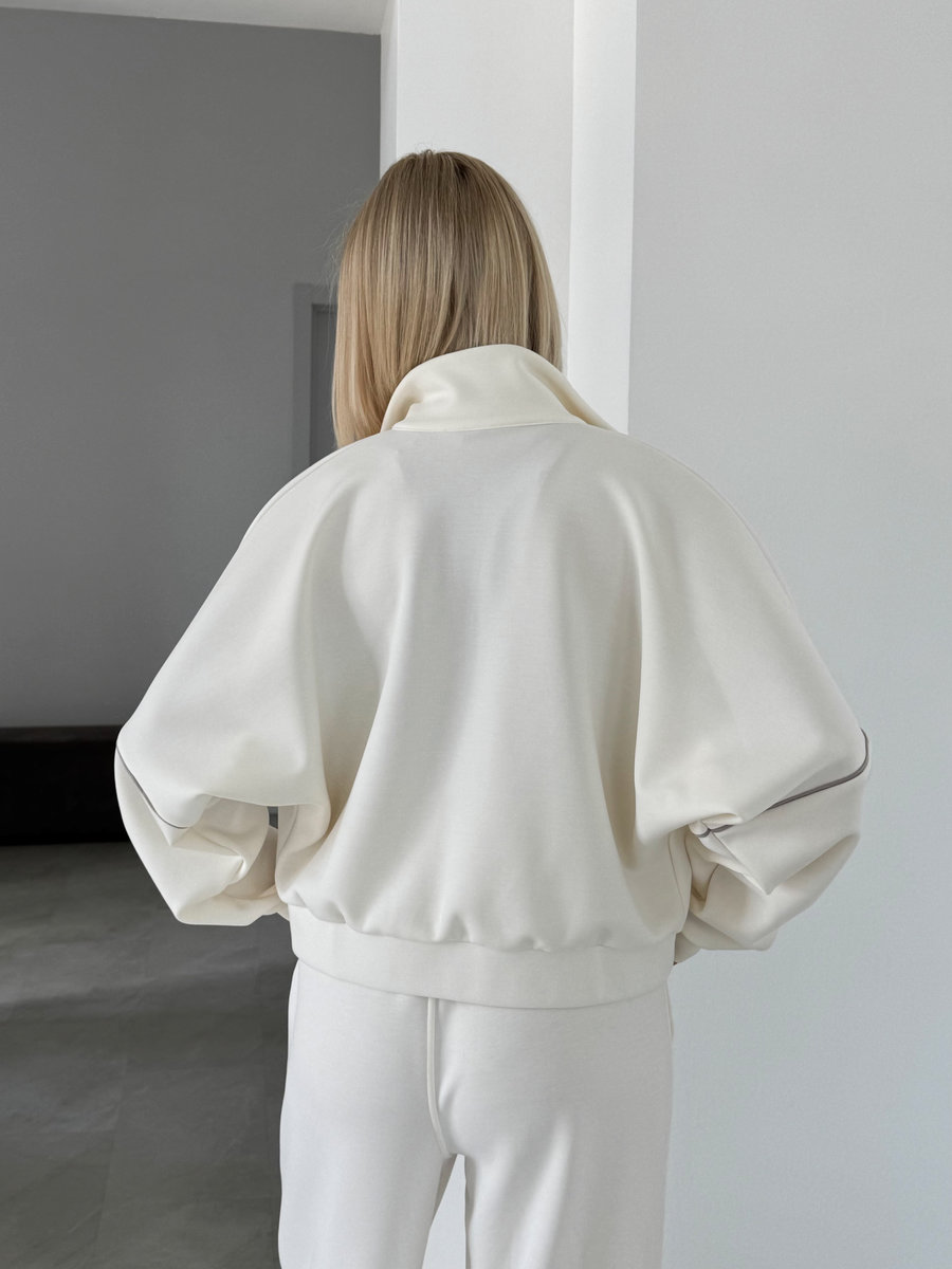 Толстовка на молнии Soft Comfort с воротником-стойкой из модала