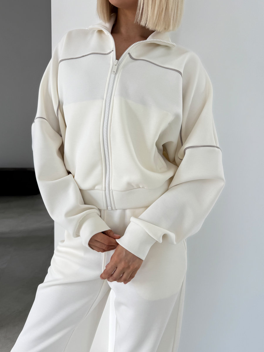 Толстовка на молнии Soft Comfort с воротником-стойкой из модала