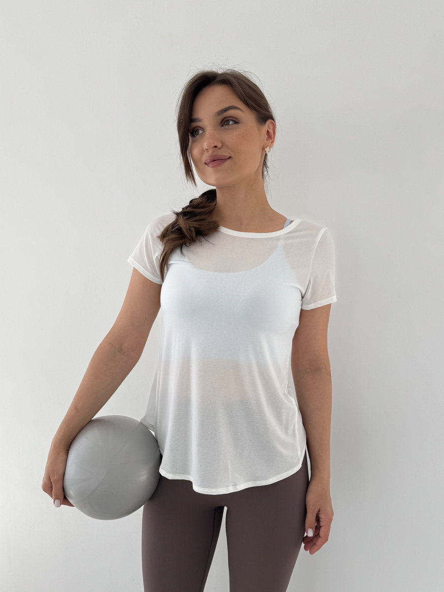 Футболка полупрозрачная с перекрестной спиной Breathable Cross