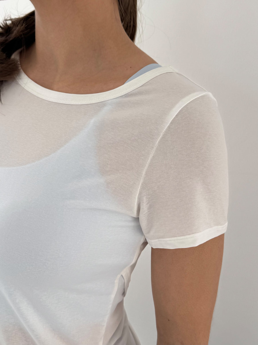 Футболка полупрозрачная с перекрестной спиной Breathable Cross