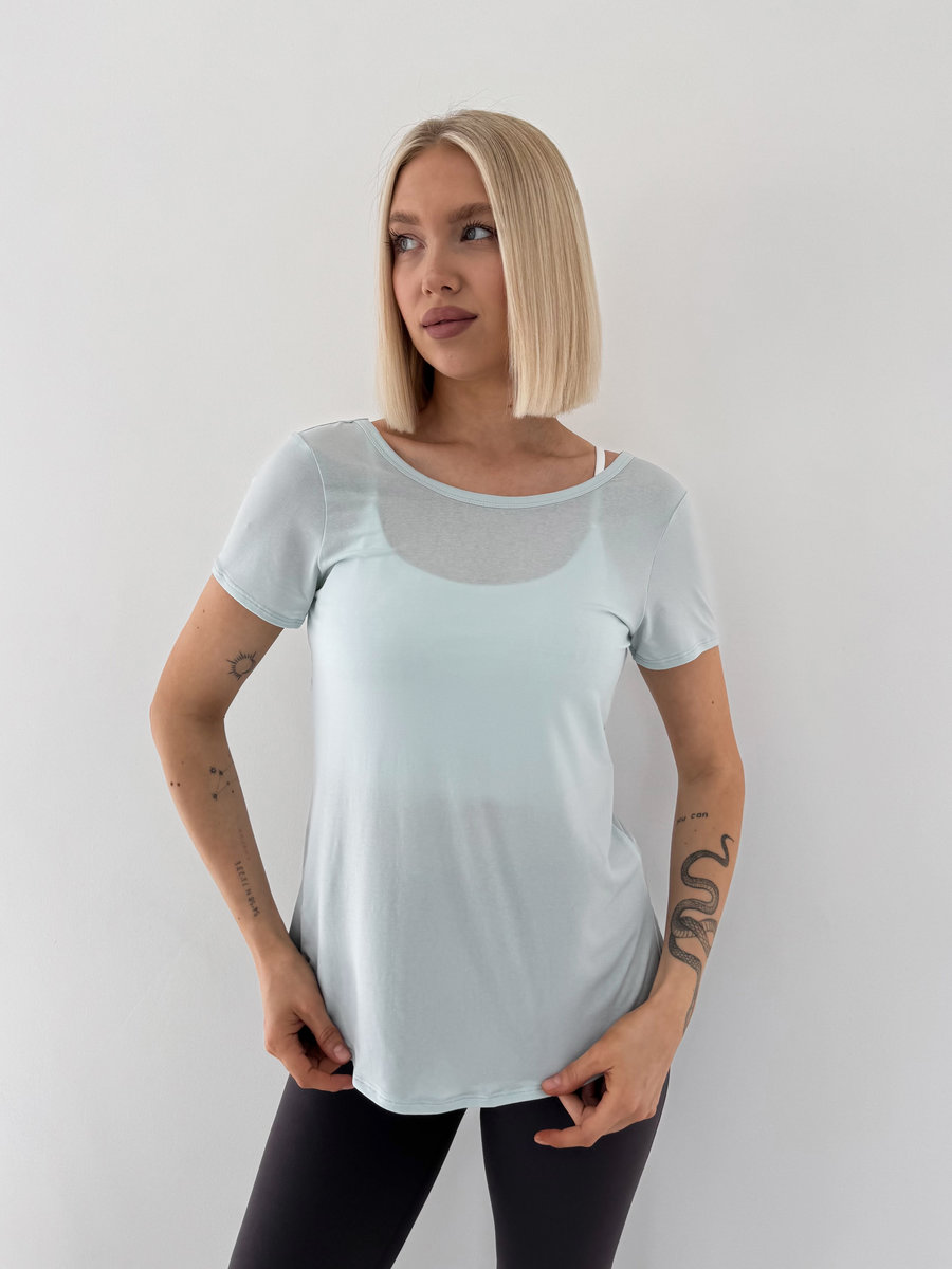 Футболка полупрозрачная с перекрестной спиной Breathable Cross