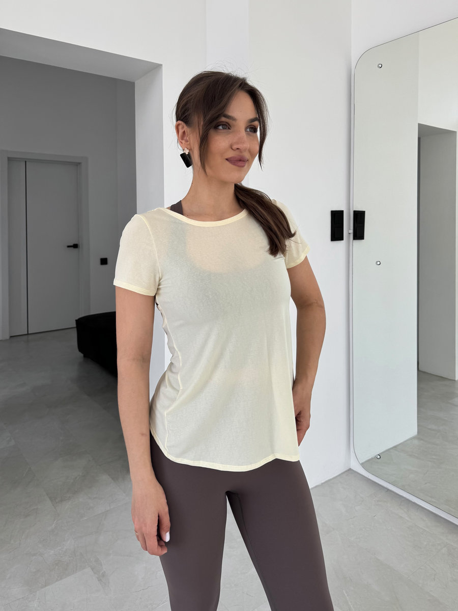 Футболка полупрозрачная с перекрестной спиной Breathable Cross