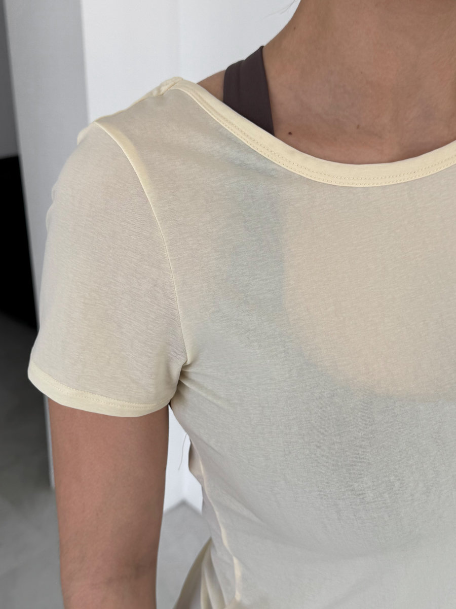 Футболка полупрозрачная с перекрестной спиной Breathable Cross