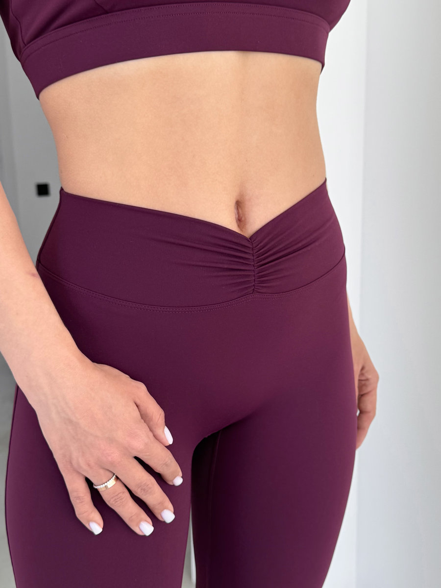 Леггинсы-клеш с акцентной сборкой спереди