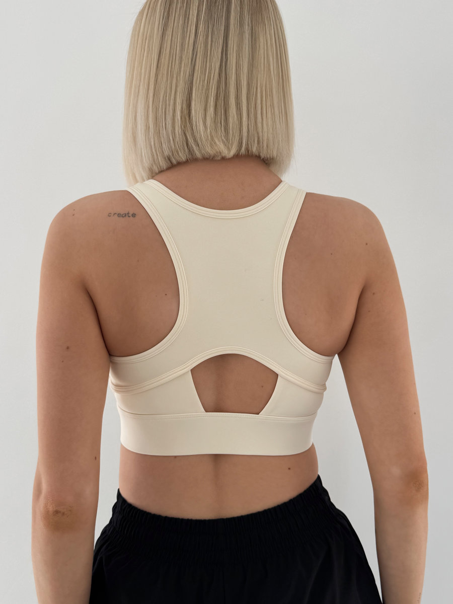 Спортивный бюстгальтер с молнией на груди Lockdown Zip