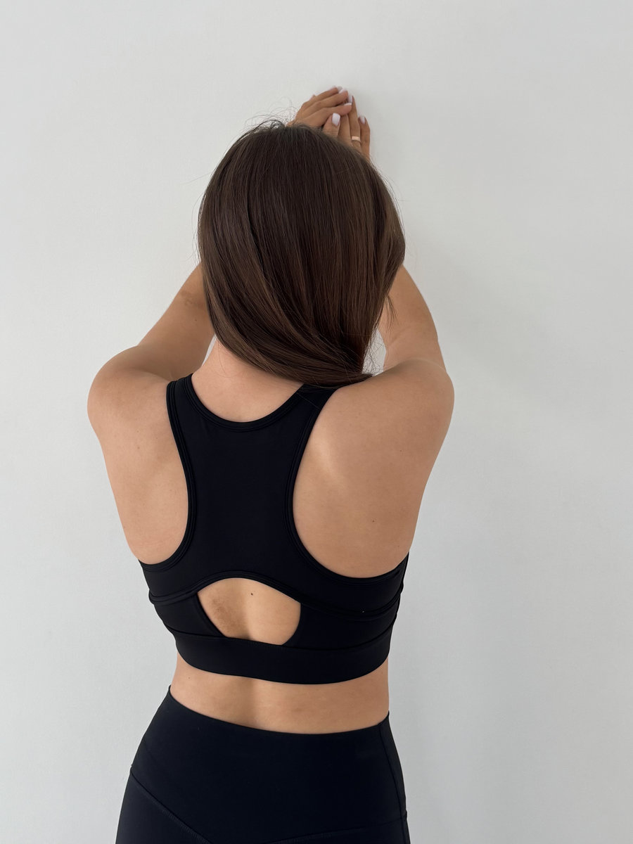 Спортивный бюстгальтер с молнией на груди Lockdown Zip